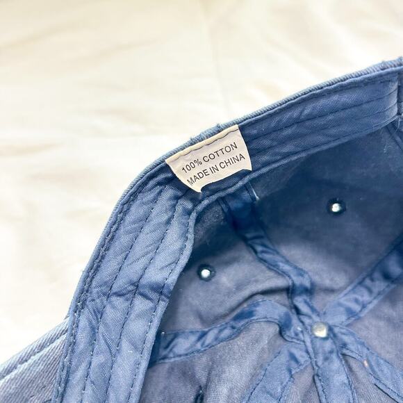 NWOT Vintage Washed Cotton Dad Hats Adjustable Baseball Caps Blue & Red - Picture 5 of 5